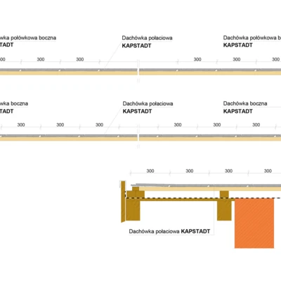 Przekrój poprzeczny połaci dachu KAPSTADT