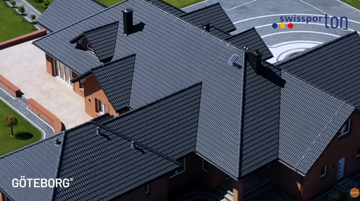 Realizacja - dom pokryty dachówką cementową GOTEBORG marki swissporTON