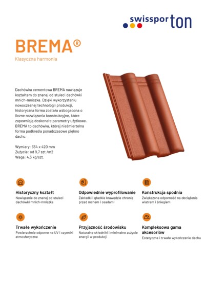 Karta produktu BREMA
