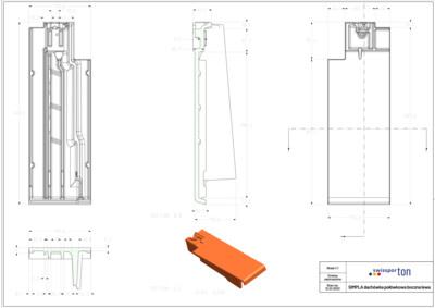 Pliki CAD produktu SIMPLA - dachówka połówkowa boczna lewa