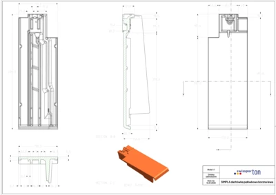 Pliki CAD produktu SIMPLA - dachówka połówkowa boczna lewa