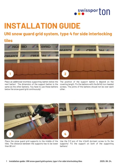 swissporTON_Installation_guide_UNI_snow_guard_grid_type_4_Side_interlocking_tiles_2025_EN.pdf