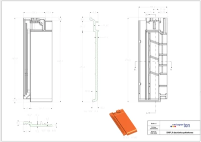 Pliki CAD produktu SIMPLA - dachówka połówkowa