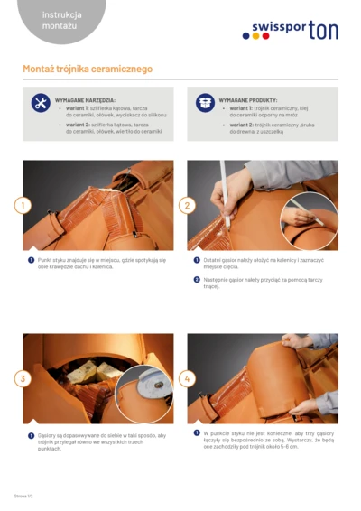 Instrukcja montażu - Montaż trójnika ceramicznego