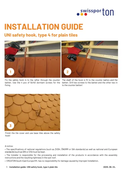 swissporTON_Installation_guide_UNI_safety_hook_type_4_Plain_tiles_2025_EN.pdf