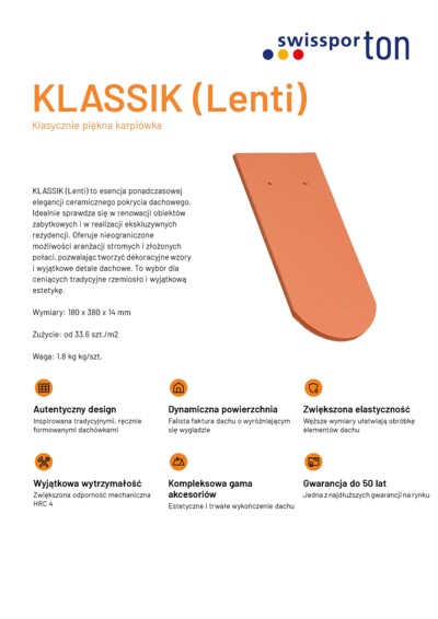 Karta produktu KLASSIK (Lenti)