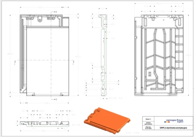 Pliki CAD produktu SIMPLA - dachówka wentylacyjna