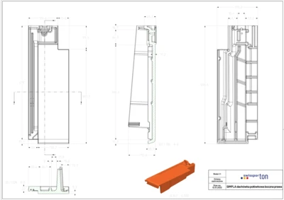 Pliki CAD produktu SIMPLA - dachówka połówkowa boczna prawa