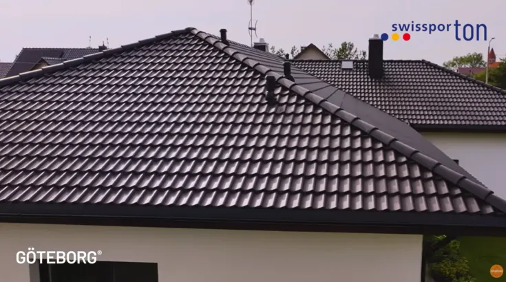 Dachówka cementowa swissporTON GÖTEBORG Duratop PRO grafitowa