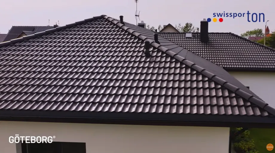 Dachówka cementowa swissporTON GÖTEBORG Duratop PRO grafitowa